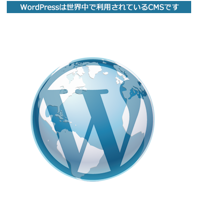 WordPressは世界中で利用されているCMSコンテンツ管理システムです。