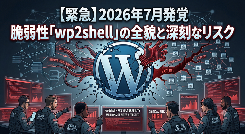 【緊急】2026年7月発覚の脆弱性「wp2shell」の全貌と深刻なリスク